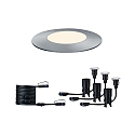 Paulmann Paulmann Plug&Shine set of 3 Floor recessed luminaire Floor Mini IP65 3x2,5W 55mm silver, 3000K set of 3