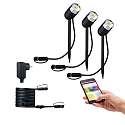 Paulmann Basic set Outdoor Plug & Shine ZigBee LED Spot PIKE, IP44, 24V, RGB/W, dimmable, anthracite