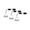 Paulmann Set of 3 LED Recessed luminaire NOVA MINI with Module COIN, swivelling, alu turned