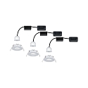 Paulmann Set of 3 LED Recessed luminaire NOVA MINI with Module COIN, IP44, fixed, white matt