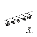 Paulmann wire system WIRE SYSTEMS DC CUP set of 5 GU5,3, chrome, black matt 