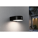 Paulmann solar wall luminaire EILEEN PIR round, with switch, with motion detector IP44, black 