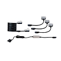 floor recessed luminaire FLOOR PLUG & SHINE CH set of 3 IP67, silver 