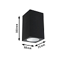 Paulmann outdoor wall luminaire FLAME UP OR DOWN 1 flame, square, switchable, insect friendly IP44, anthracite 