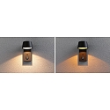 Paulmann outdoor wall luminaire CAPEA with motion detector, switchable, insect friendly IP44, anthracite 