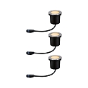 floor recessed luminaire FLOOR SET PLUG & SHINE set of 3, insect friendly IP67, anthracite, opal 