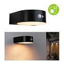 Paulmann solar wall luminaire EILEEN PIR round, with switch, with motion detector IP44, black 