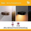 Paulmann solar wall luminaire EILEEN PIR round, with switch, with motion detector IP44, black 