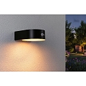 Paulmann solar wall luminaire EILEEN PIR round, with switch, with motion detector IP44, black 