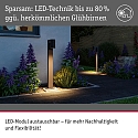 Paulmann bollard light KIMU 1 SPOT 1 flame, switchable, cardanic swivelling, insect friendly IP44, anthracite 