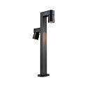 bollard light KIMU 2 SPOT 2 flames, switchable, cardanic swivelling, insect friendly IP44, anthracite 