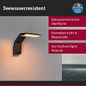 Paulmann outdoor wall luminaire ZERENA with sensor, insect friendly, sea-air resistant IP44, anthracite 