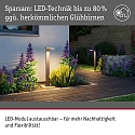 Paulmann bollard light ZERENA with sensor, insect friendly, sea-air resistant IP44, anthracite 