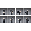 Paulmann bollard lamp CUFF PIR with sensor IP44, anthracite, transparent 