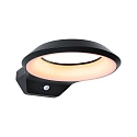 outdoor wall luminaire ANELA PIR with sensor, insect friendly, sea-air resistant IP44, anthracite 