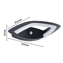 Paulmann outdoor wall luminaire AKENA PIR with sensor, insect friendly, sea-air resistant IP44, anthracite 
