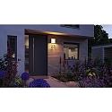 Paulmann outdoor wall luminaire AZALENA with sensor, ZigBee controllable, insect friendly IP44, anthracite, transparent dimmable