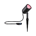 Paulmann gorund spike luminaire PLUG&SHINE SHIRA RGBW, ZigBee controllable LED IP65, anthracite dimmable
