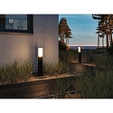 Paulmann bollard light BONNIE switchable, sea-air resistant IP44, anthracite 