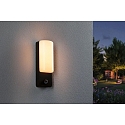 Paulmann outdoor wall luminaire BONNIE PIR with sensor, insect friendly, sea-air resistant IP44, anthracite 