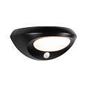 solar wall luminaire SOROVA PIR with sensor IP44, anthracite, transparent 