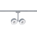 Paulmann URail LED Spot Double Pellet 2x4W, dimmable, chrome matt/white