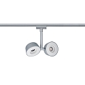 Paulmann URail LED Spot Double Pellet 2x4W, dimmable, chrome matt/white