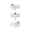 Paulmann wall luminaire DEVARA E27 IP20, white dimmable