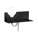 Paulmann wall luminaire DEVARA E27 IP20, black dimmable
