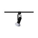 Paulmann track spot URAIL APOL II with jointed arm, adjustable E27, black