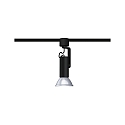Paulmann track spot URAIL APOL II with jointed arm, adjustable E27, black