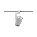 Paulmann track spot URAIL ASTHENE cylindrical, with jointed arm, adjustable E27, white