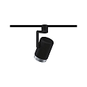 Paulmann track spot URAIL ASTHENE cylindrical, with jointed arm, adjustable E27, black