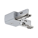 Accessories for 1-Phase track system URAIL L-coupler, fixed, 230V, chrome matt