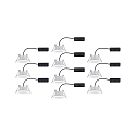 Paulmann Set of 10 Outdoor LED Recessed spot CALLA IP65, swivelling, 230V, each 6W 4000K 680lm 100�, white matt