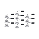Set of 10 Outdoor LED Recessed spot CALLA IP65 DIM, swivelling, 230V, each 6.5W 4000K 560lm 100�, dimmable