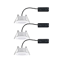 Paulmann Set of 3 Outdoor LED Recessed spot CALLA IP65 DIM, swivelling, 230V, each 6.5W 4000K 560lm 100�, dimmable, white matt