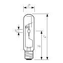 Philips metal halide lamp MASTER CITYWHITE CDO-TT T46 E40 2800K CRI 80-89