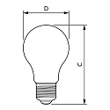 Philips filament lamp standard MAS LEDBulb ND CL GUE A60 E27 2,3W 485lm 2700K 