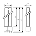 Philips Discharge lamp TUV PL-L 1CT/25, 4P 2G11 24W