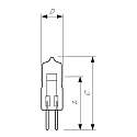 Philips pin socket lamp 5761 G4 3200K CRI 90-100