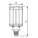 Philips Professional LED retrofit TrueForce Urban HPL CL ND, 230V, E27, 42W LF840 6000lm 360�