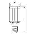 Philips Professional LED retrofit TrueForce Urban HPL CL ND, 230V, E40, 42W LF840 6000lm 360�