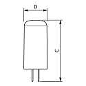 Philips pin socket lamp COREPRO LEDCAPSULE G4 G4 2,1W 210lm 2700K 300� CRI 80 dimmable