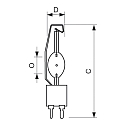 Philips metal halide lamp MASTER MHN-SE HO UNP TD40 GX22 2100W 5600K 