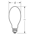 RADIUM LED lamp HPM RETROFIT HRL80 840/F/E27 EM switchable matt E27 24W 4000lm 4000K 330� CRI >80 