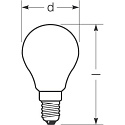 RADIUM filament lamp drop STAR DROP D40 DIM 940/F P45 matt E14 3,4W 470lm 4000K 300� CRI >90 dimmable