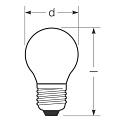 RADIUM filament lamp drop STAR DROP D60 DIM 9440/F P45 matt E27 5,9W 806lm 4000K 300� CRI >90 dimmable