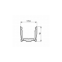 RADIUM U profile SMALL U F 17/16 B1C1, grey, white matt