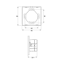 Rutec DMX Touchpanel 4 ZONEN, unicolour, glass white, dynamic, IP20